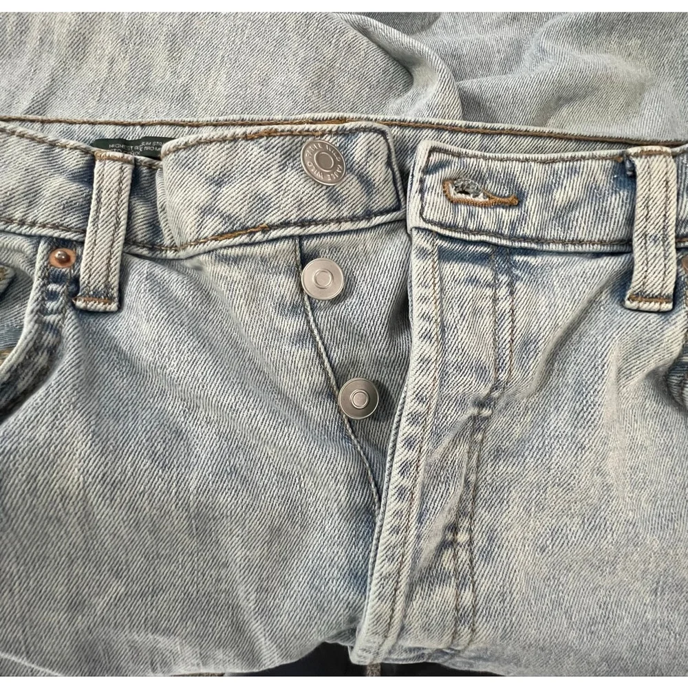 Wild Fable Light Wash High Rise Slim Straight Leg Distressed Denim Jeans